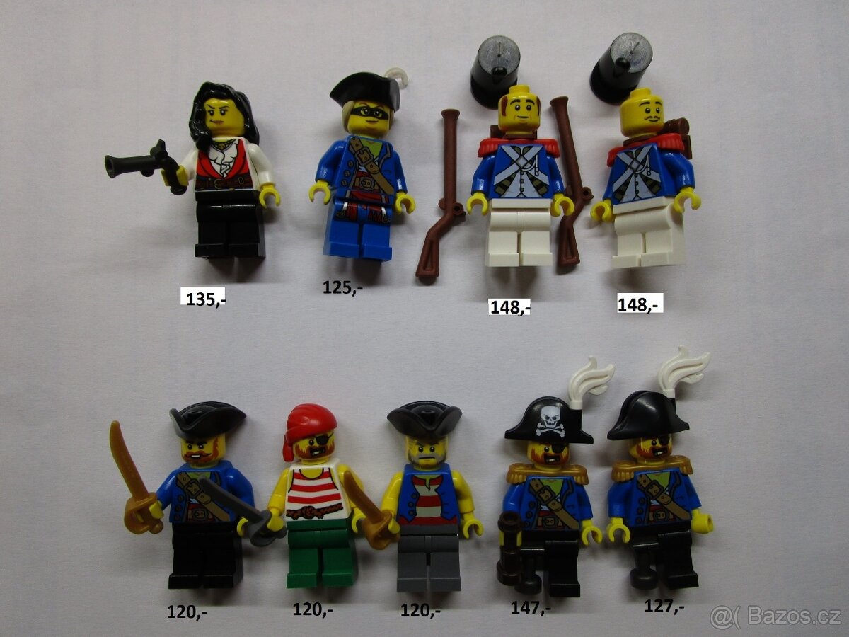 Lego piráti dělo a figurky pirátky