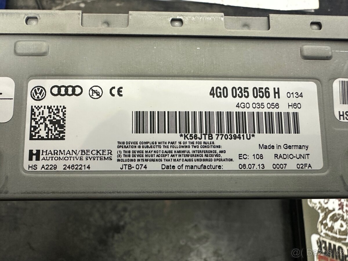 Jednotka Autorádia Audi A4/A5 4G0035056H