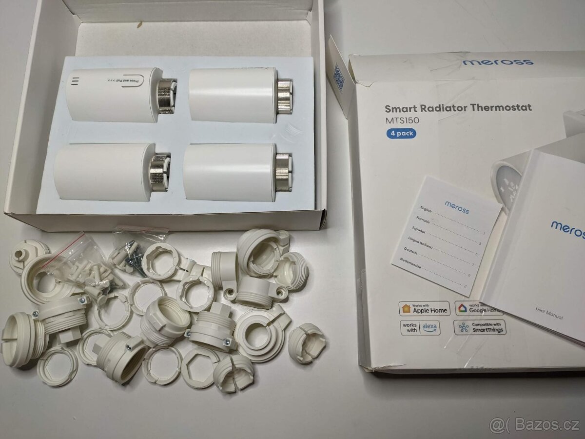 Meross Chytrá termostatická hlavice 4 pack