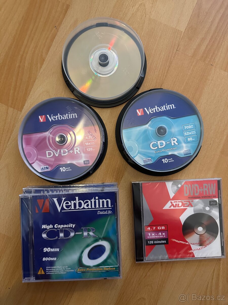 Prodám sadu CD-R a DVD-R disků