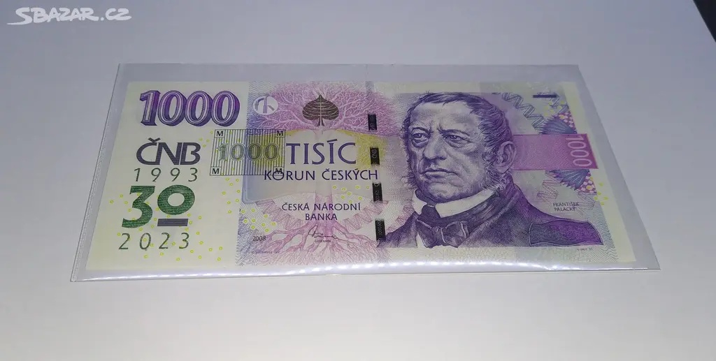1000 Kč ČNB S PŘÍTISKEM - 30 LET MĚNOVÉ ODLUKY