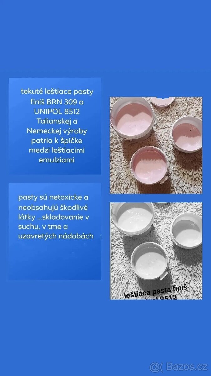 tekutá leštiaca pasta finiš