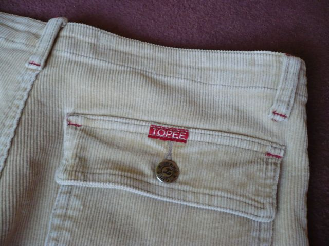 Dámské béžové prošívané manšestráky - vel. 30