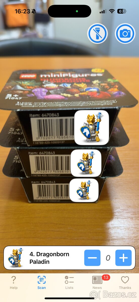 LEGO 71047 Minifigurky DRAGONBORN PALADIN Dungeons & Dragons