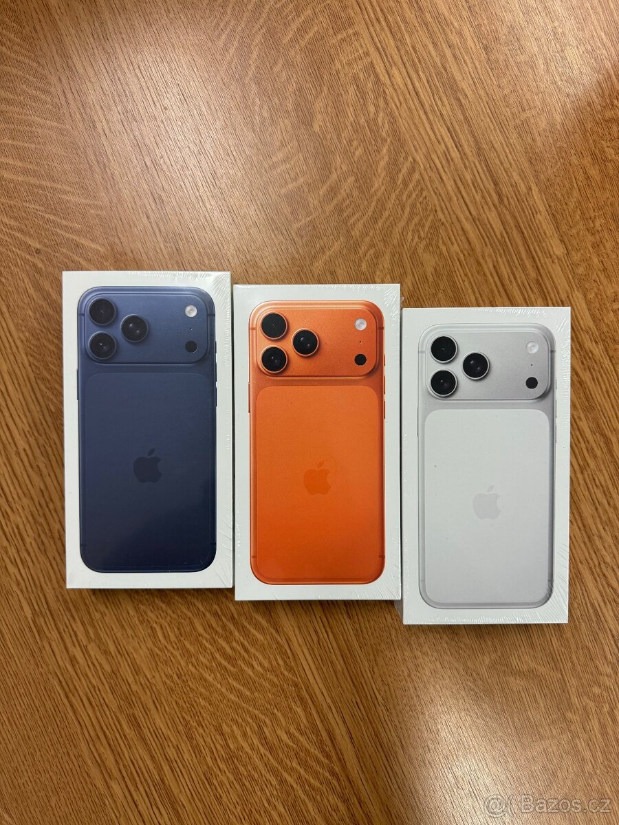Nový Apple iPhone 17 Pro Max 256gb Orange, Blue a Silver