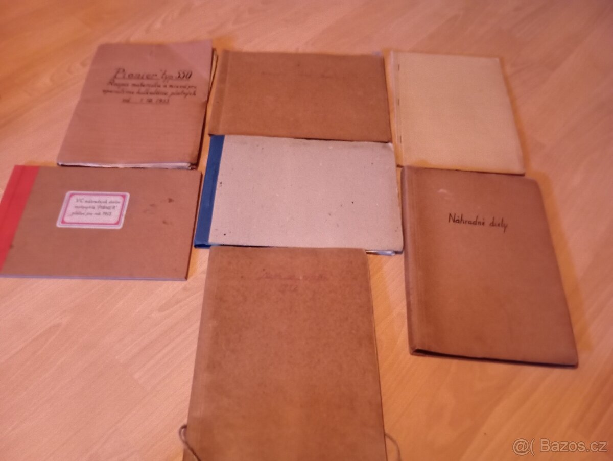 Prodám originál katalogy a seznamy na Jawa 550 1955