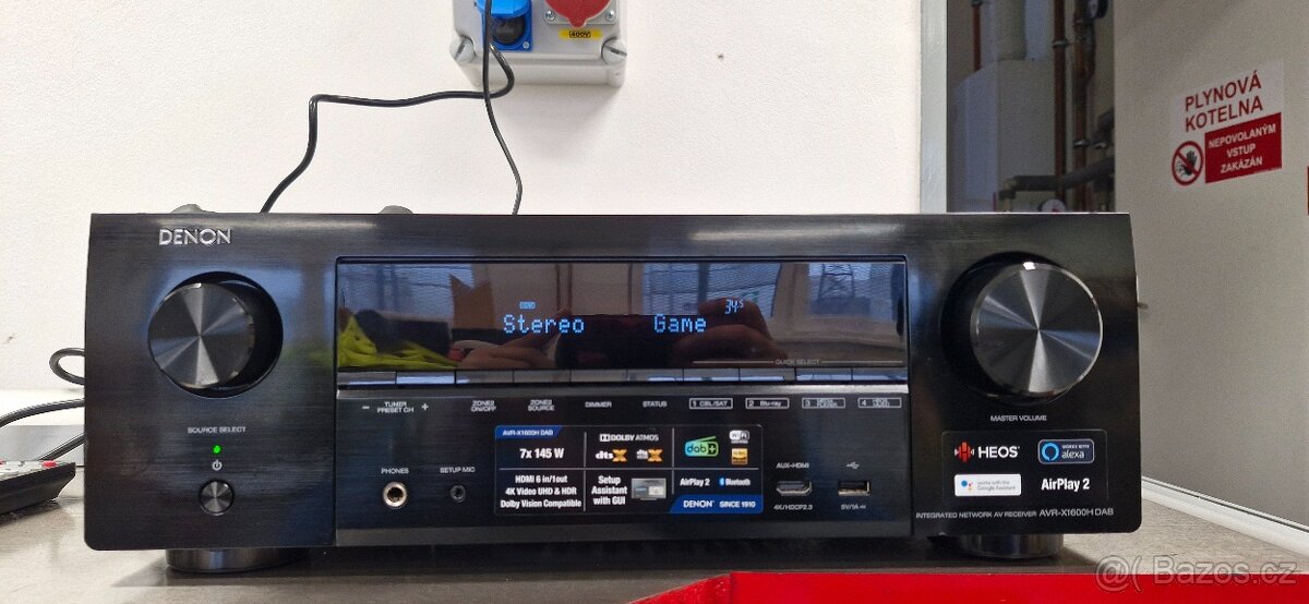 AV Receiver Denon AVR-X1600H DAB černý Bluetooth