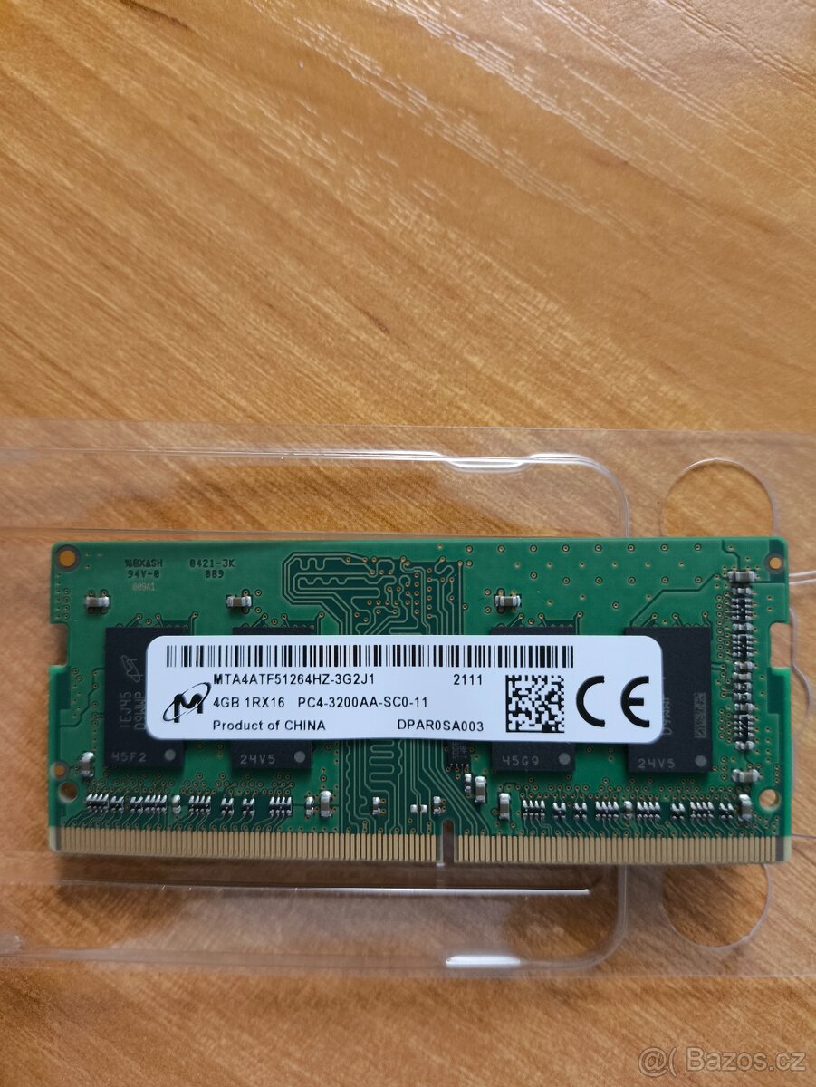 RAM Paměť 4GB; 1x4GB  SO-DIMM DDR4 3200 MHz