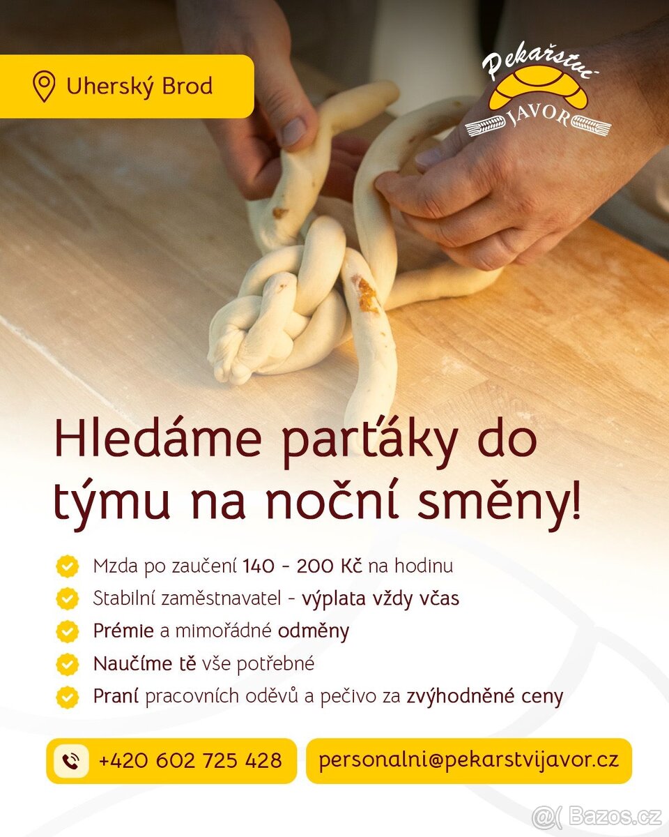 Pekařství Javor hledá parťáky do výroby pečiva