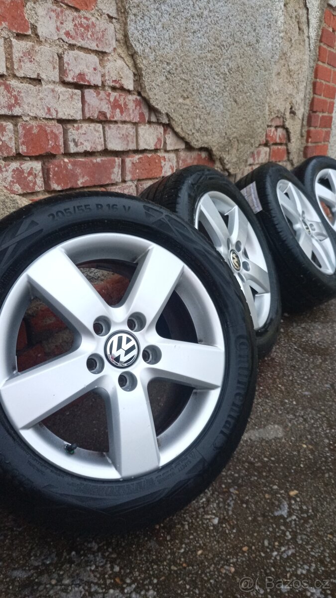 Alu VW Mugello 16" 5x112 zánovní letní 205/55