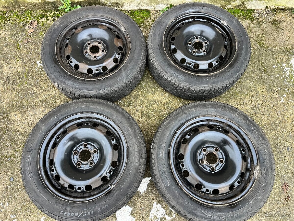 ZIMNÍ KOLA 5X100,6Jx15,185/60R15,ŠKODA,AUDI,VOLKSWAGEN,SEAT