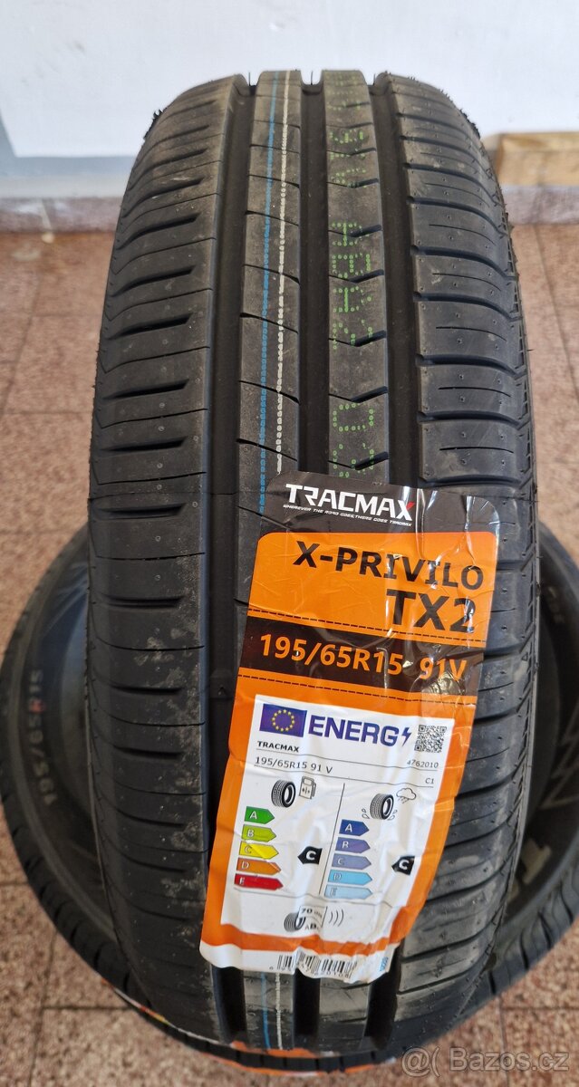 4x letni Nove pneu 195/65/15..91V....TRACMAX