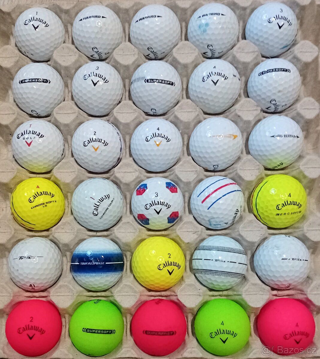 Golfové míčky 60ks (výběr)