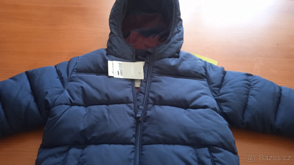 Bunda modrá zimní Next, cena 350 Kč