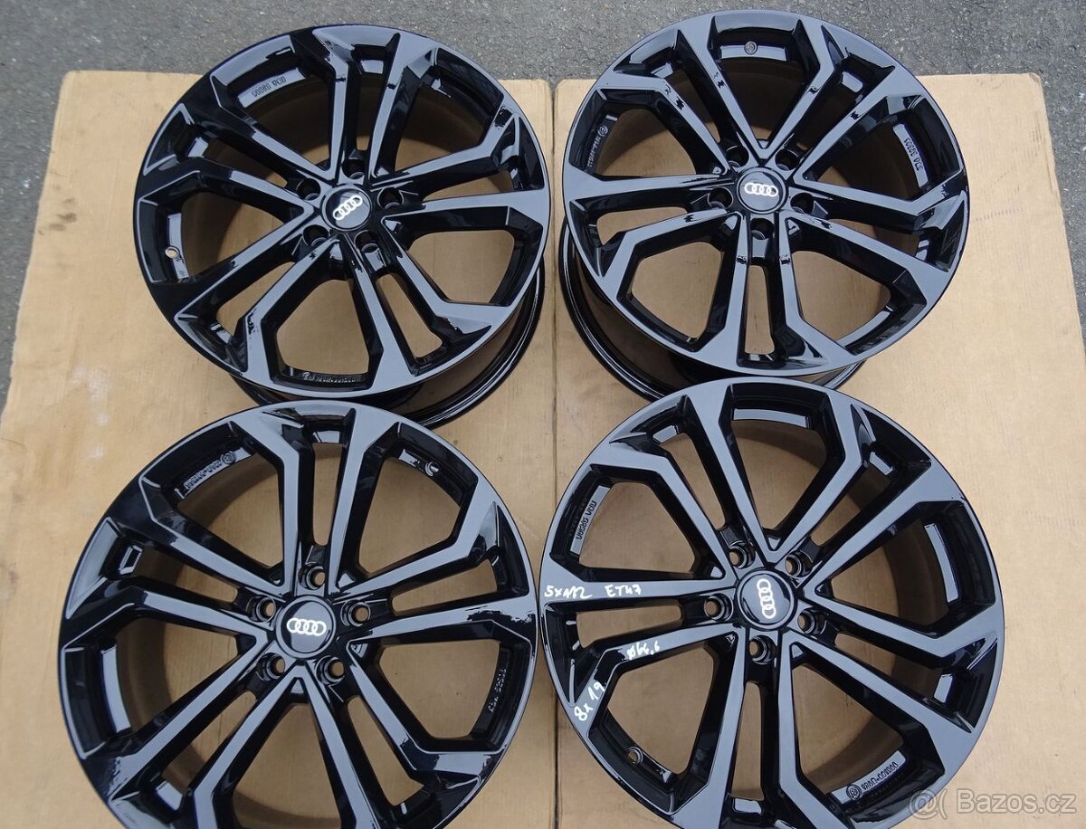 Alu disky černé na Audi 19", 5x112, ET 47, šířka 8J