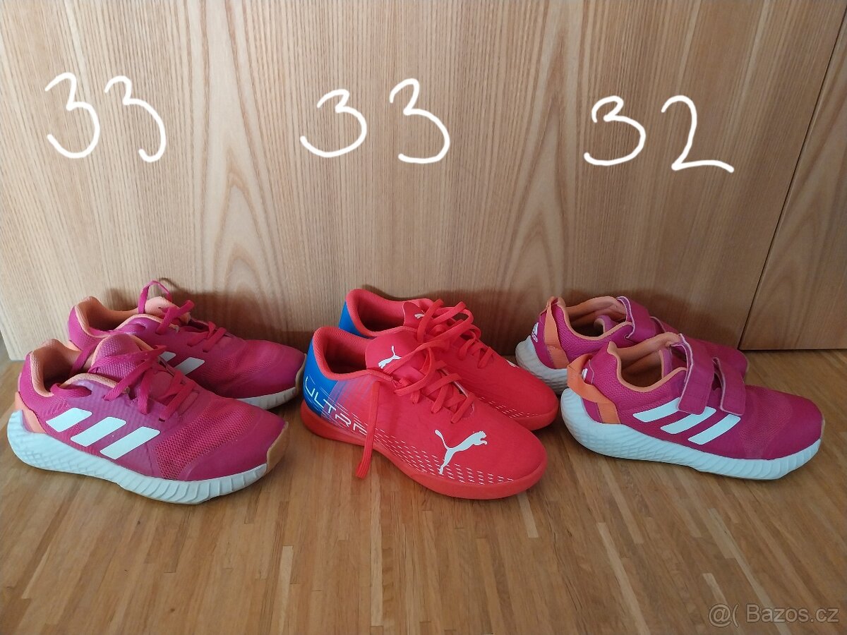 Tenisky 33, sálovky vel. 32/33