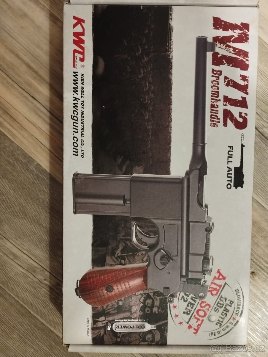 Plynová airsoftová pistole Mauser C96