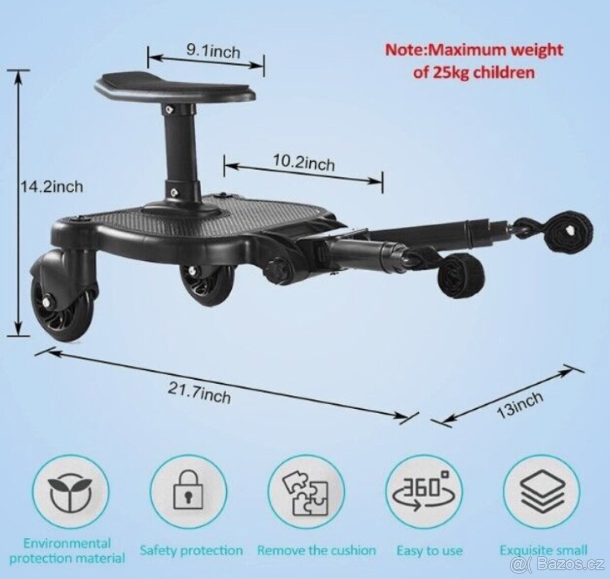 Stoupátko se sedátkem za kočárek