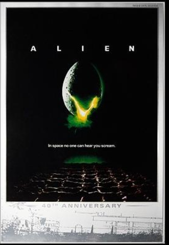Stříbrný plakát Alien, 40-výročí, pouze 1000 ks/svět