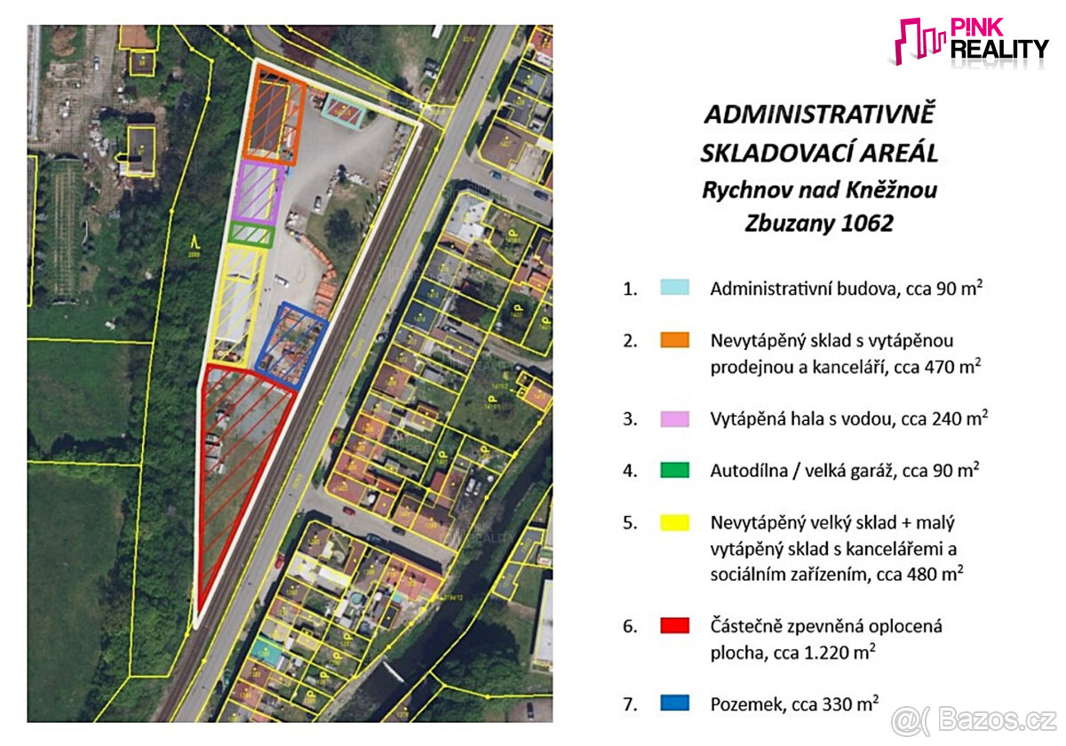 Pronájem administrativně skladovacího areálu Rychnov nad Kně