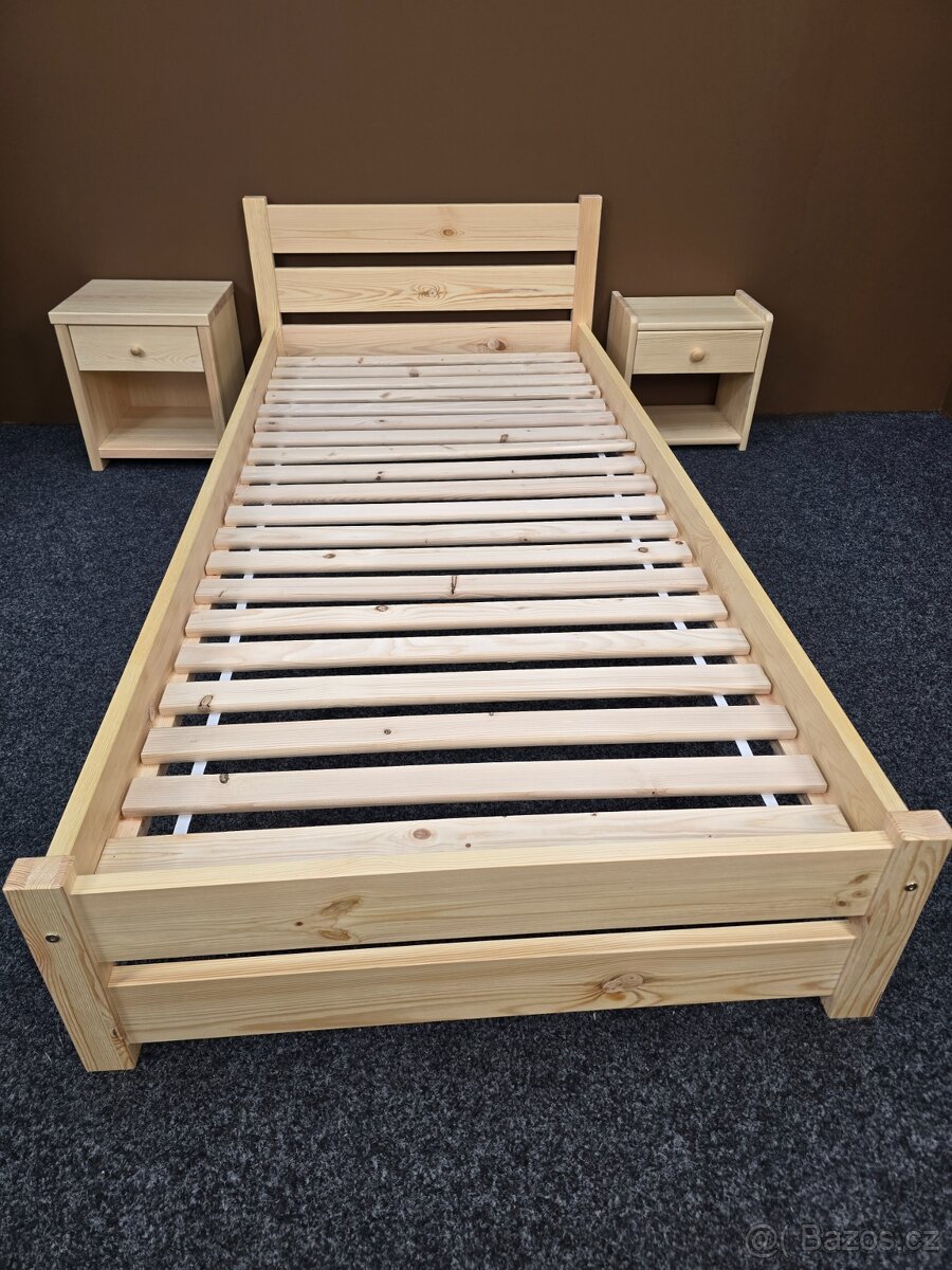 Prodám nové masiv Postele Apollo 90x200 s roštem