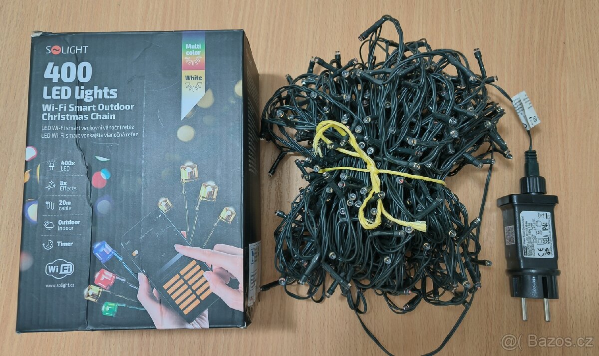 LED venkovní vánoční řetěz, 400 LED, 20m, WIFI, nový