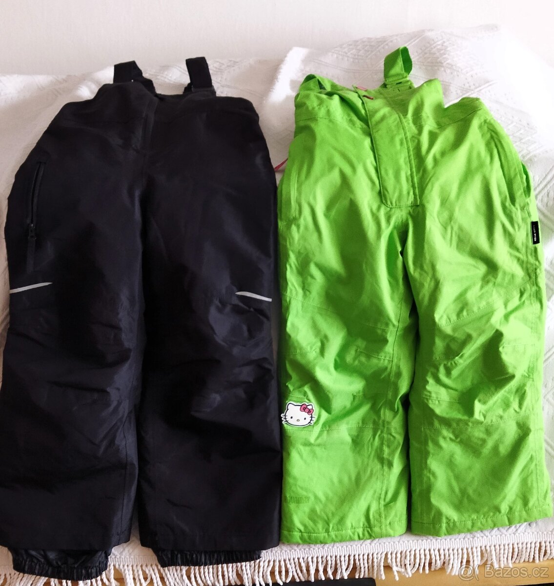 Dětské zateplené kalhoty s laclem vel. 110 a 116
