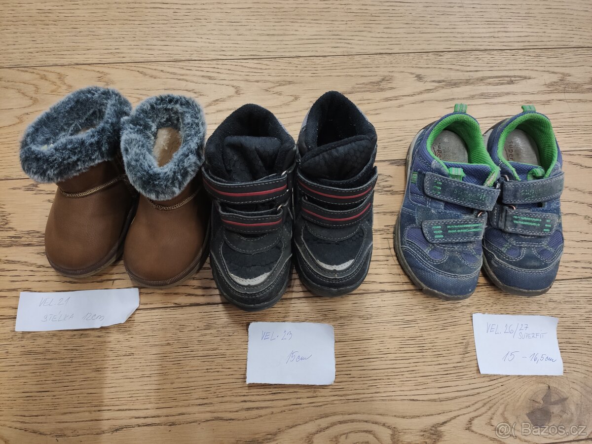 Zimní 21, Superfit 26, kotníčkové 23