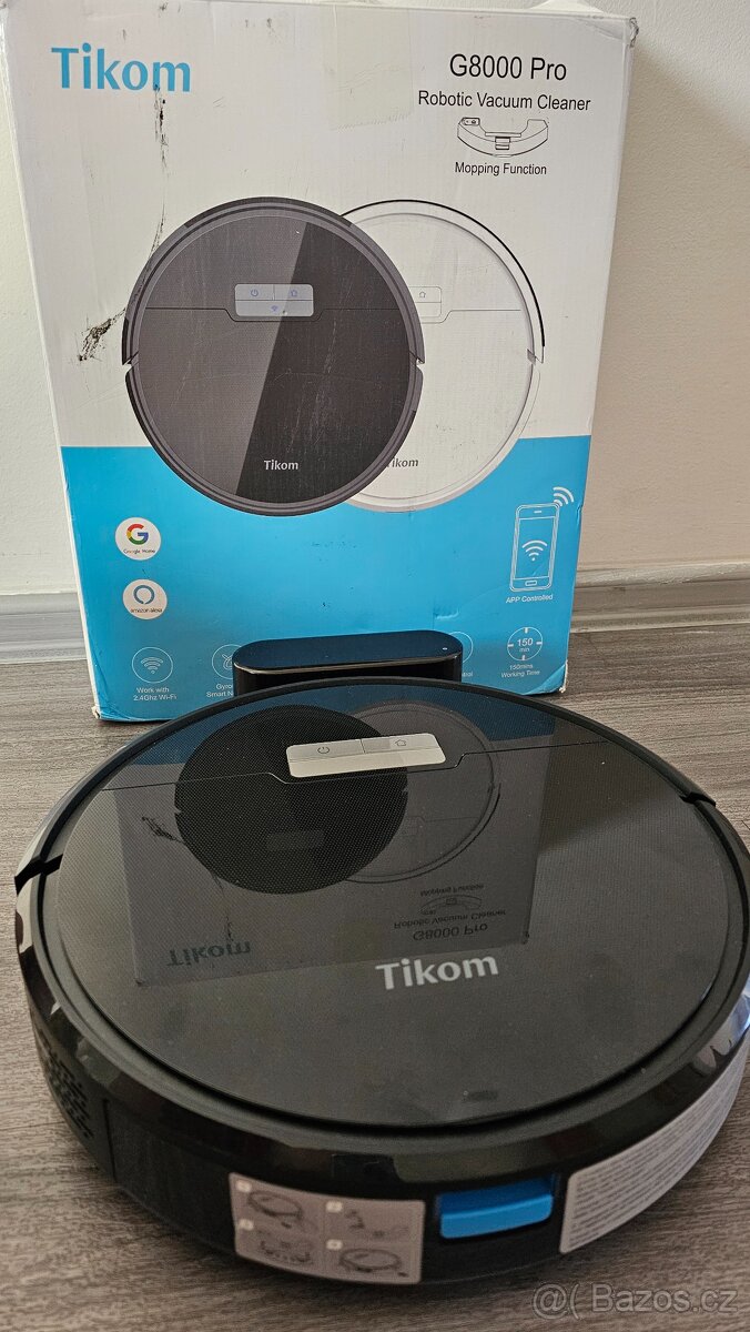 Robotický vysavač Tikom G8000 Pro – vysává + mopuje