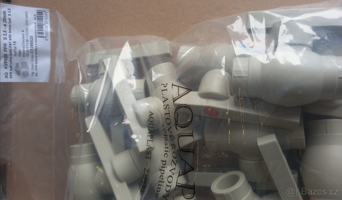 PPR kulový kohout plastový 20mm (Nové)