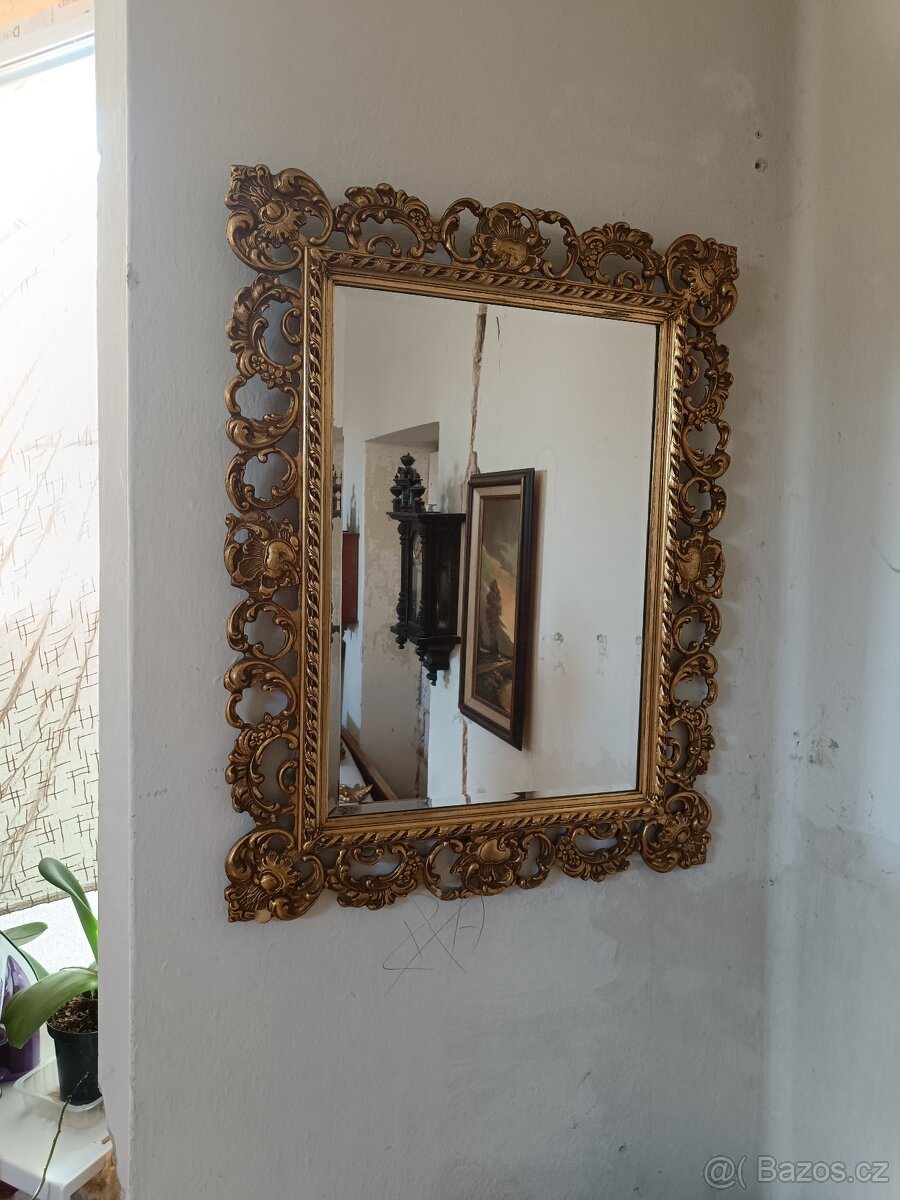 Zrcadlo z fazetovým sklem 90x70