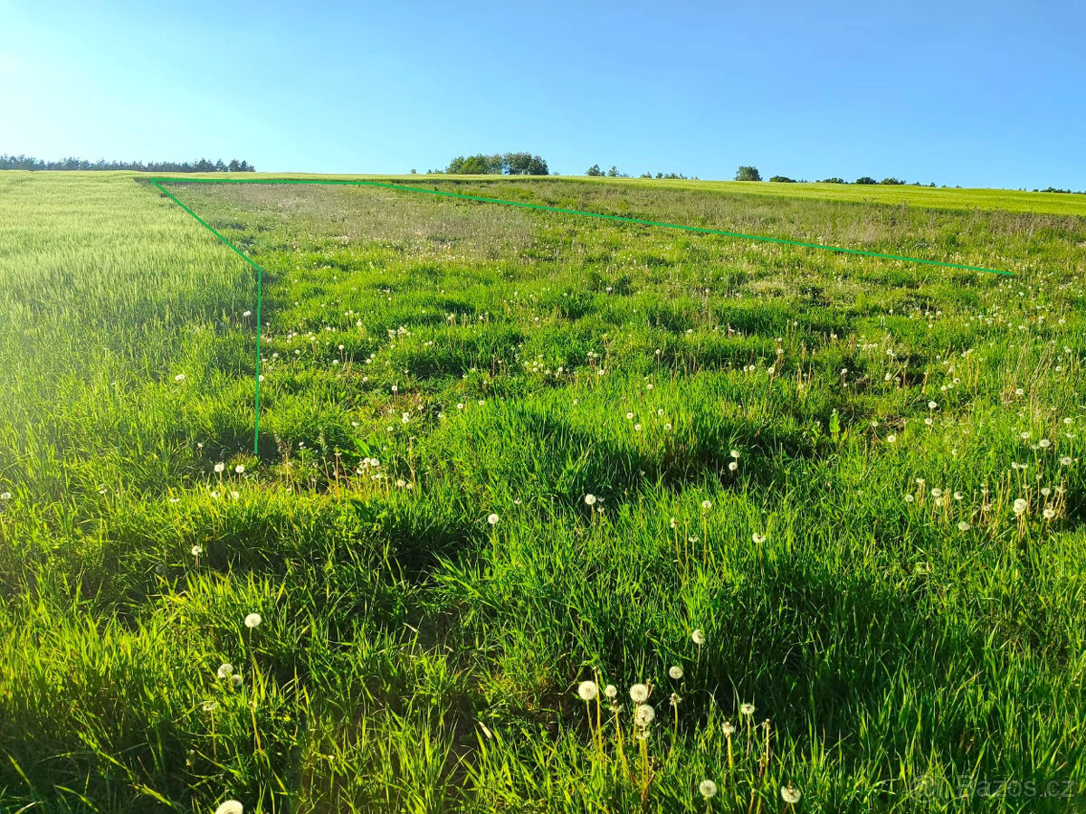 Stavební pozemek, 1300m2, Těškov, o. Rokycany