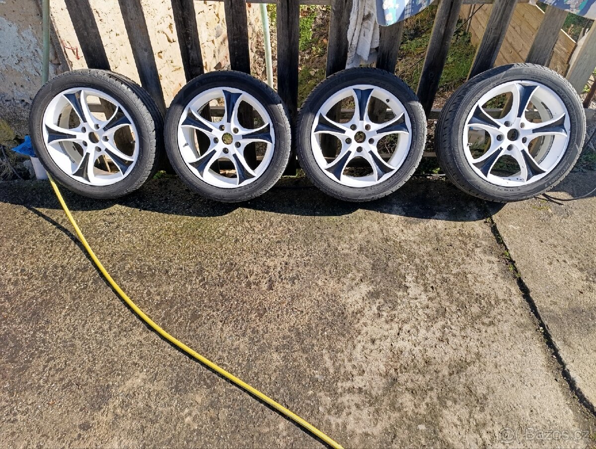 Prodám ALU kola 5x112 pneu 225/45/17