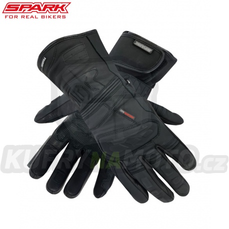 Pánské kožené moto rukavice SPARK LOFT, černé vel. 3XL
