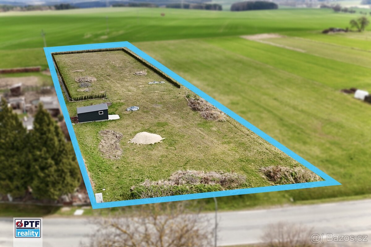 Prodej velkého stavebního pozemku (4014 m2) v Horních Kozolu