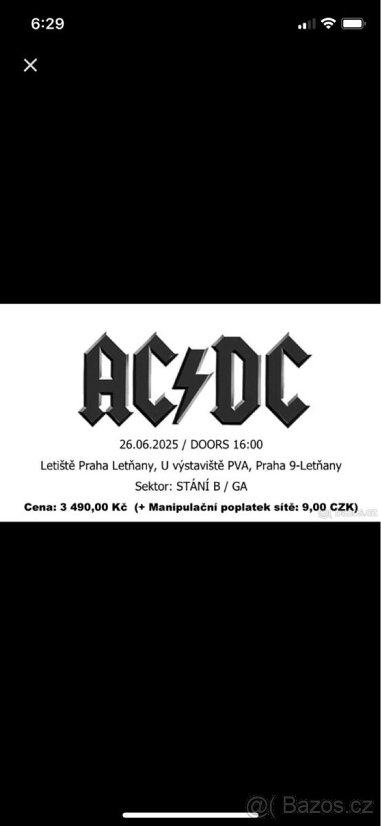 3x / AC⚡️DC koncert vstupenky