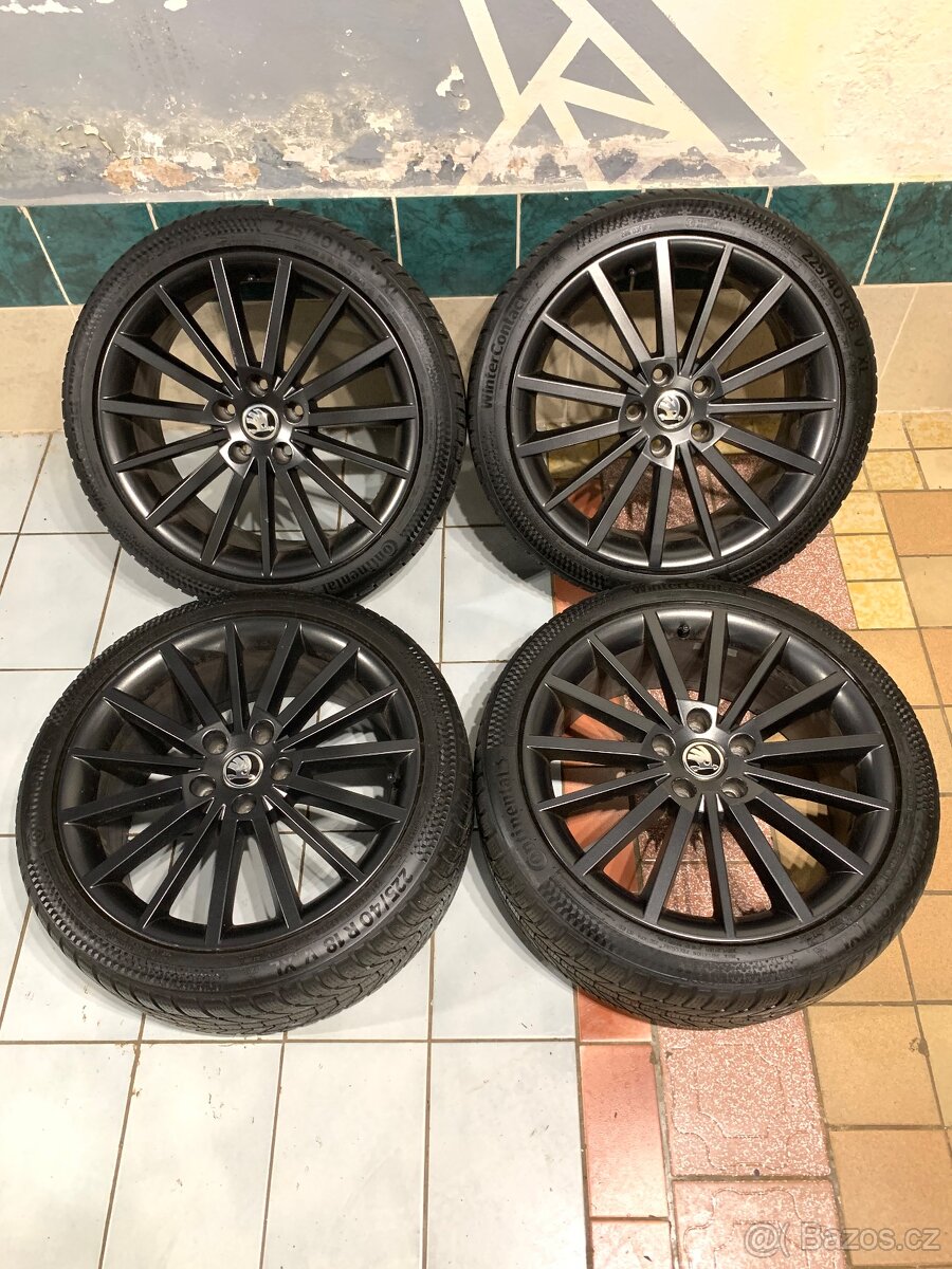 Alu kola Škoda R18 5X112 ZÁNOVNÍ ZIMNÍ PNEU 225/40 R18 TURIN