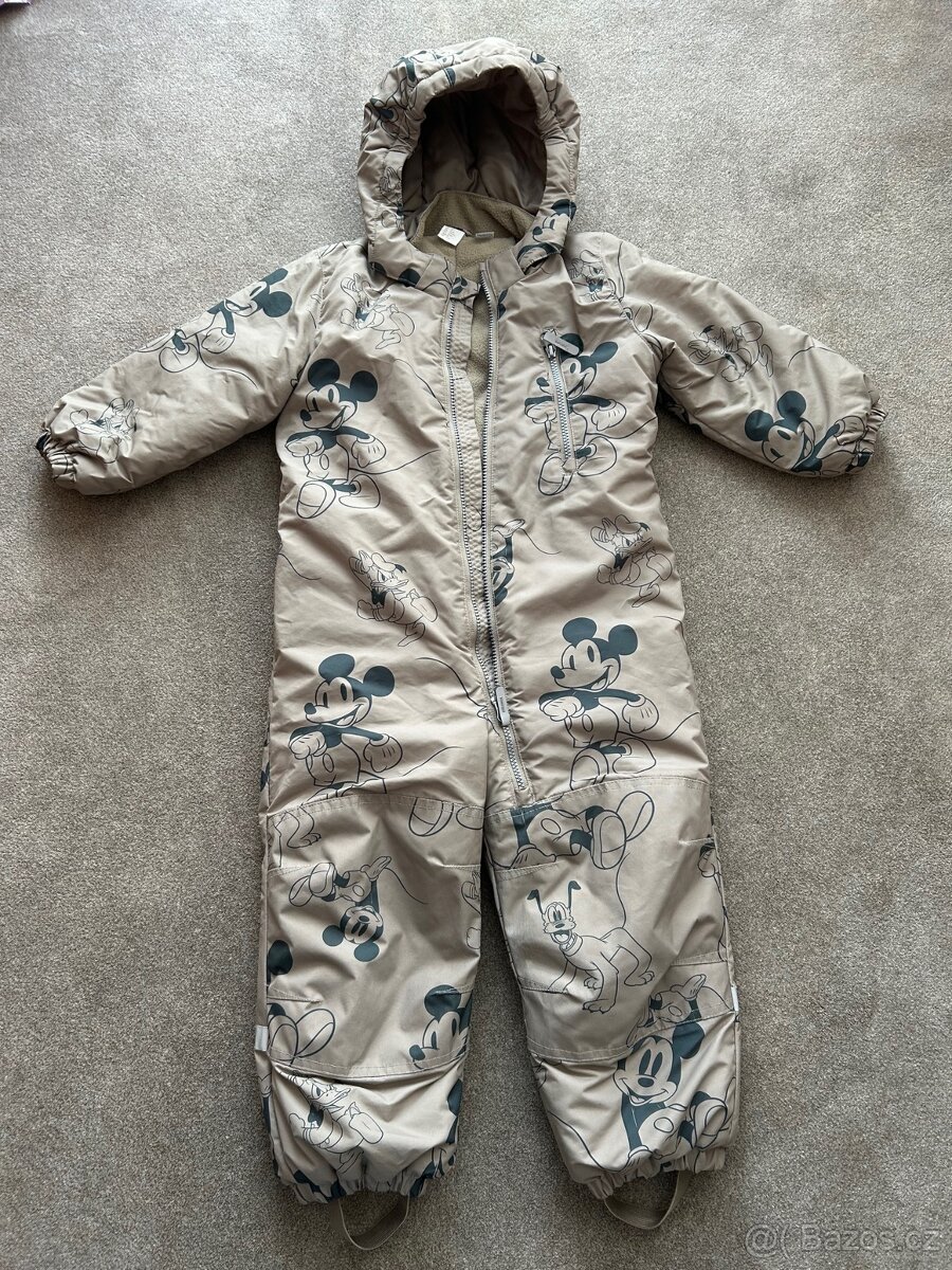 Zimní zateplená kombinéza MickeyMouse H&M, vel 104