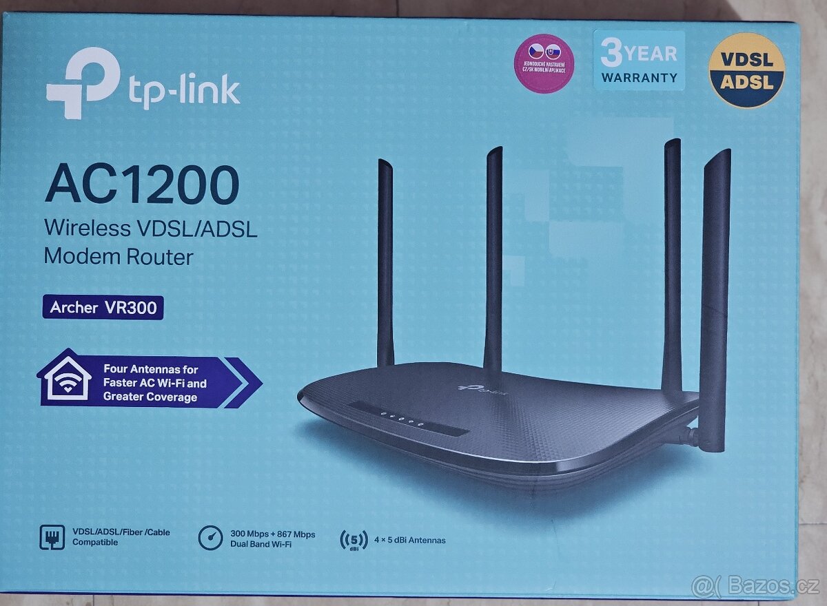 Modem TP-Link AC 1200 v záruce