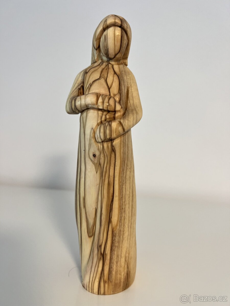 Dřevěná Soška Těhotné Marie