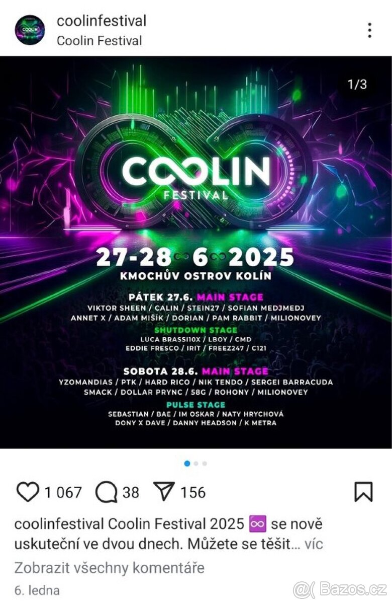 4 VIP vstupenky na Coolin Festival 2025