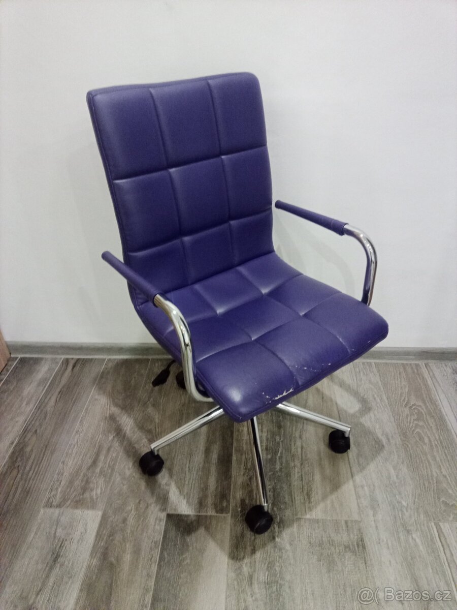 ELEGANTNÍ KANCELÁŘSKÁ ŽIDLE FIALOVÁ