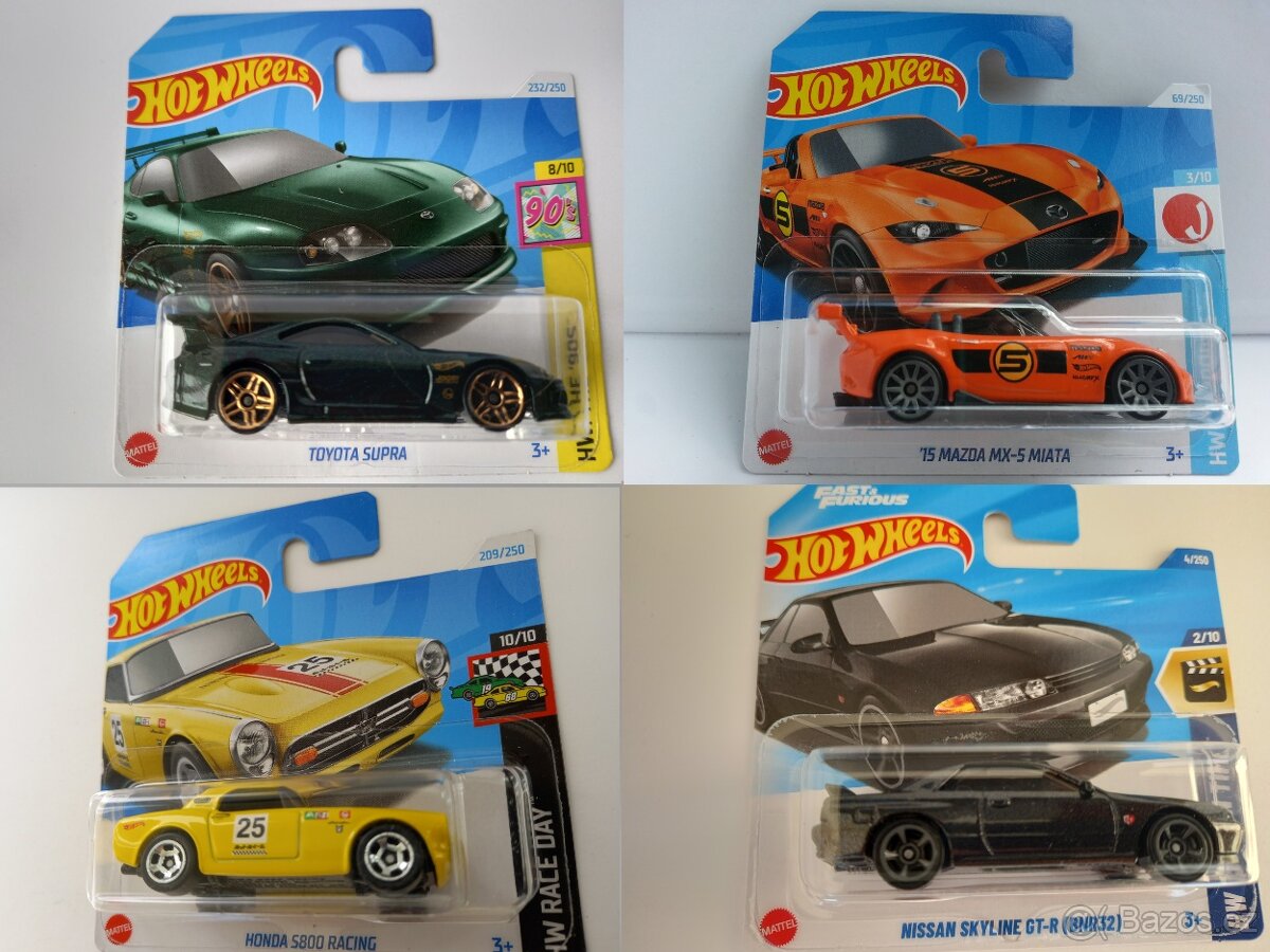 HOT WHEELS - TOYOTA, NISSAN, MAZDA, HONDA