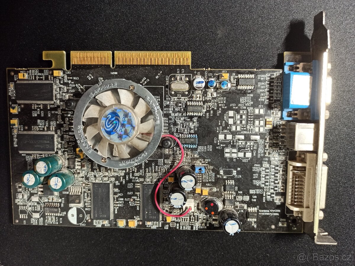 Grafická RETRO karta Saphire ATI Radeon 9600xx/256MB/AGP
