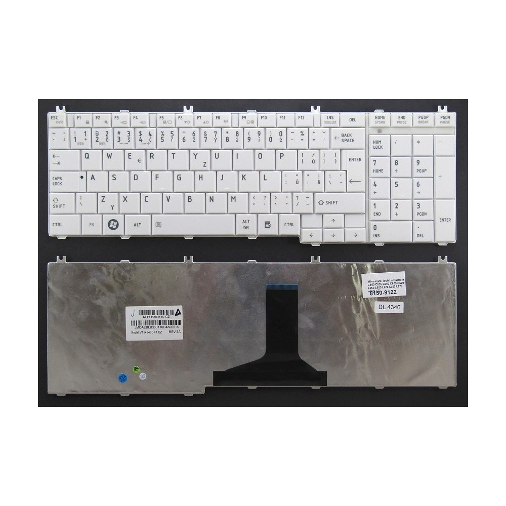 česká klávesnice Toshiba Satellite C650 C655 C660 C665 C670
