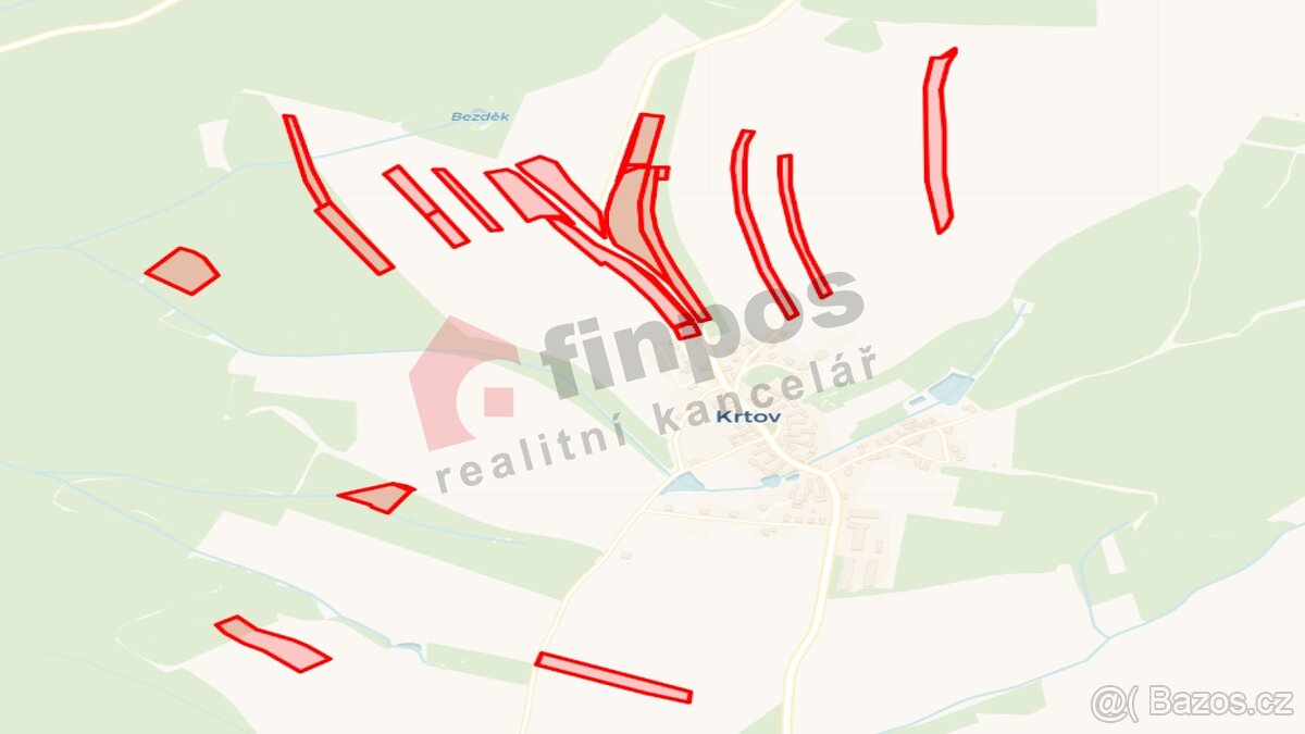 Prodej pozemků, 134466 m² v k.ú. Krtov, okres Tábor