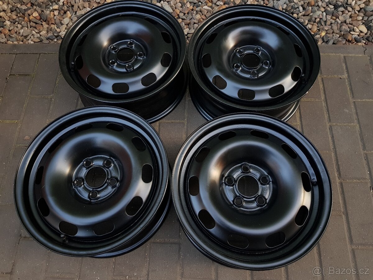 Plechové disky kola 5x100 Rapid R15 Octavia ET38 6J Golf