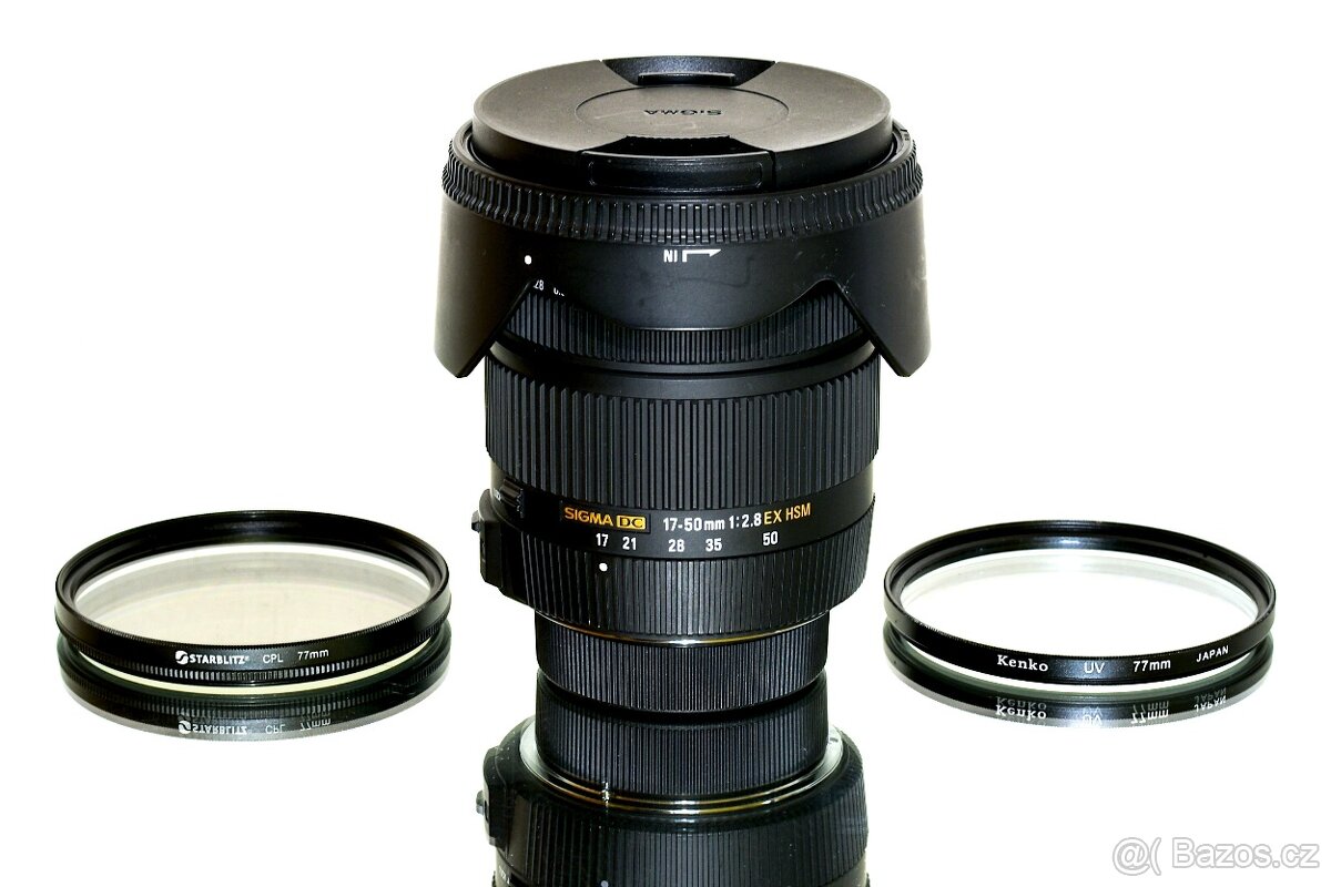Nikon Sigma 17-50mm f/2,8 + UV + CPL filtr TOP STAV
