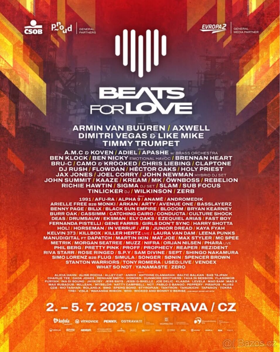 Beats for Love - celofestivalové vstupenky