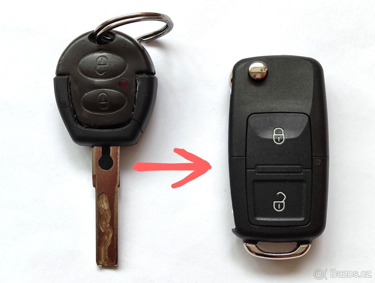 Klíč Škoda Octavia 1. Fabia 1. Vw Polo Golf Bora Seat Leon